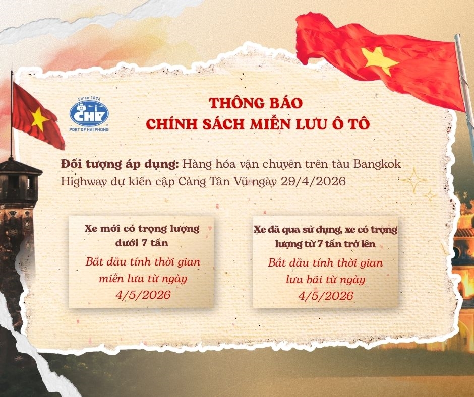 Thông báo chính sách miễn lưu ô tô dịp Lễ Chiến thắng 30/4; Quốc tế Lao động 01/5