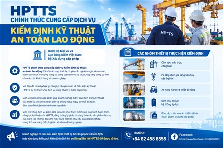 Công ty cổ phần Dịch vụ kỹ thuật và Đào tạo Cảng Hải Phòng  chính thức cung cấp dịch vụ kiểm định kỹ thuật an toàn lao động