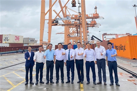 Đoàn lãnh đạo Tập đoàn Cảng Thâm Quyến và Worldex thăm và làm việc tại Cảng Tân Vũ (Cảng Hải Phòng)