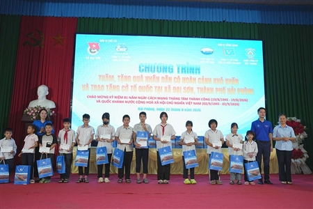 Tuổi trẻ Cảng Hải Phòng lan tỏa yêu thương - Tri ân cội nguồn tại xã Đại Sơn (thành phố Hải Phòng)