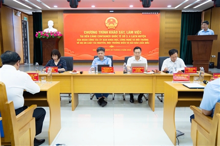 Khảo sát tại Công ty cổ phần Cảng Hải Phòng về sửa đổi Luật Tài nguyên, môi trường biển và hải đảo