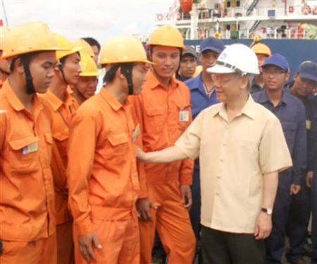 CBCNV Cảng Hải Phòng mãi khắc ghi kỷ niệm ngày Tổng Bí thư Nguyễn Phú Trọng về thăm Cảng.