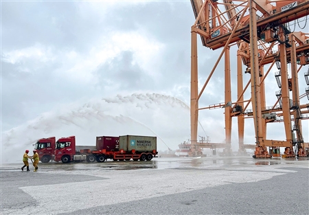 Cảng Hải Phòng tổ chức diễn tập phương án Phòng cháy chữa cháy và Cứu nạn cứu hộ