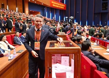 Hình ảnh bầu Ban Chấp hành Trung ương Đảng khóa XIV